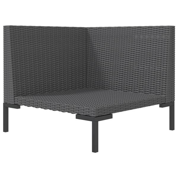 Grote foto vidaxl b stock tuinbank met kussens halfrond poly rattan tuin en terras tuinmeubelen