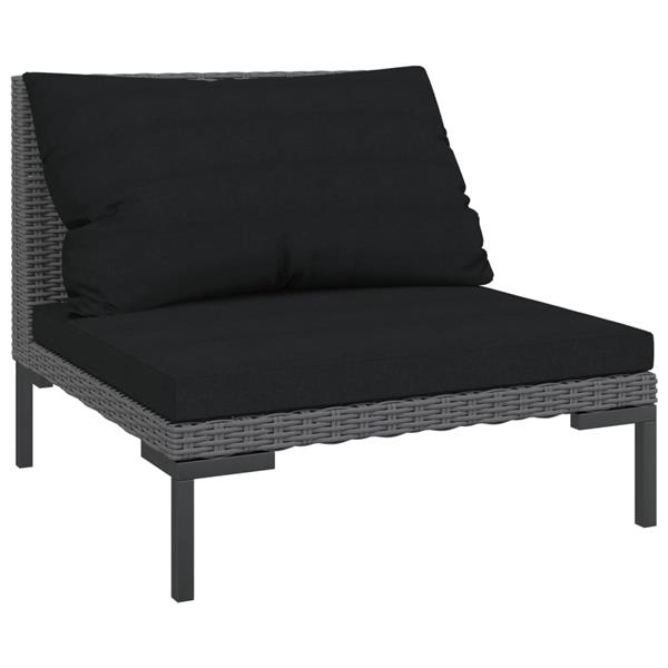 Grote foto vidaxl b stock tuinbanken 2 st met kussens halfrond poly rattan tuin en terras tuinmeubelen