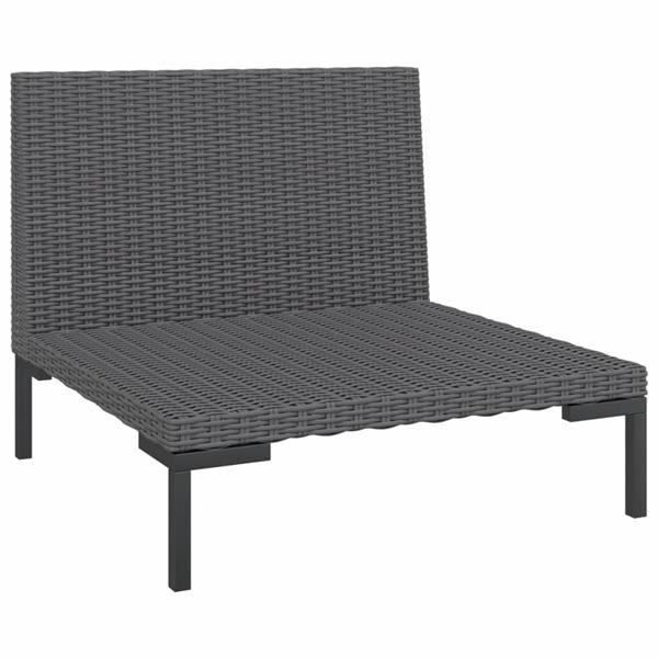 Grote foto vidaxl b stock tuinbanken 2 st met kussens halfrond poly rattan tuin en terras tuinmeubelen