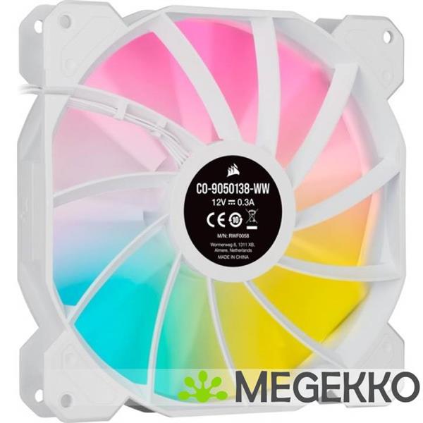 Grote foto corsair casefan icue sp140 rgb elite performance white single pack 140mm computers en software overige computers en software