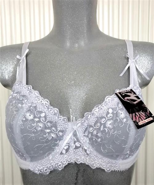 Grote foto romantische witte doorzichtige bh 65c tot 80c kleding dames ondergoed en lingerie