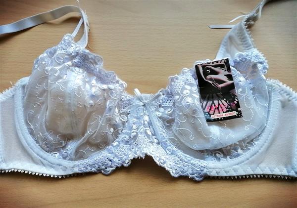 Grote foto romantische witte doorzichtige bh 65c tot 80c kleding dames ondergoed en lingerie