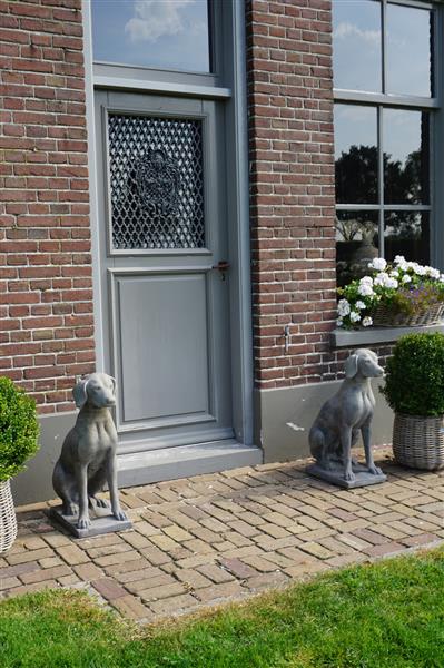 Grote foto betonnen hond beeld op voet h75 cm huis en inrichting woningdecoratie