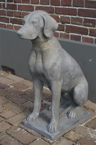 Grote foto betonnen hond beeld op voet h75 cm huis en inrichting woningdecoratie