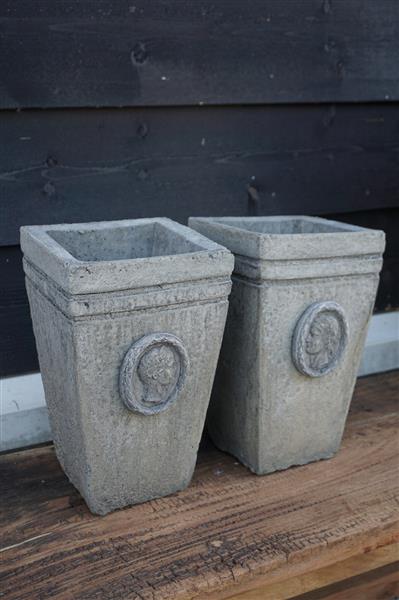 Grote foto pot bloembak beton ceasar h30 x b17 cm huis en inrichting woningdecoratie