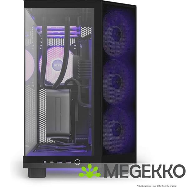 Grote foto nzxt h6 flow rgb black computers en software behuizingen en kasten