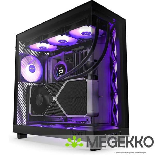 Grote foto nzxt h6 flow rgb black computers en software behuizingen en kasten