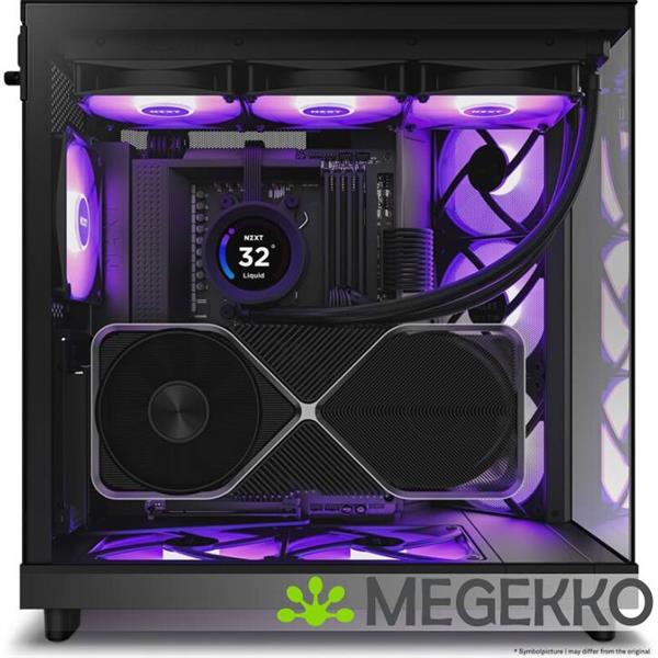 Grote foto nzxt h6 flow rgb black computers en software behuizingen en kasten