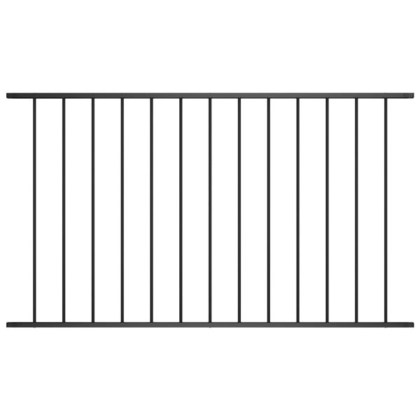 Grote foto vidaxl hekpaneel 1 7x1 m gepoedercoat staal zwart tuin en terras hekken en schuttingen