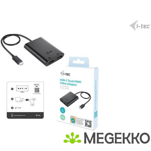 Grote foto i tec usb c dual 4k 60hz single 8k 30hz hdmi video adapter computers en software overige computers en software