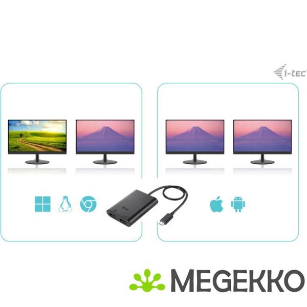 Grote foto i tec usb c dual 4k 60hz single 8k 30hz hdmi video adapter computers en software overige computers en software