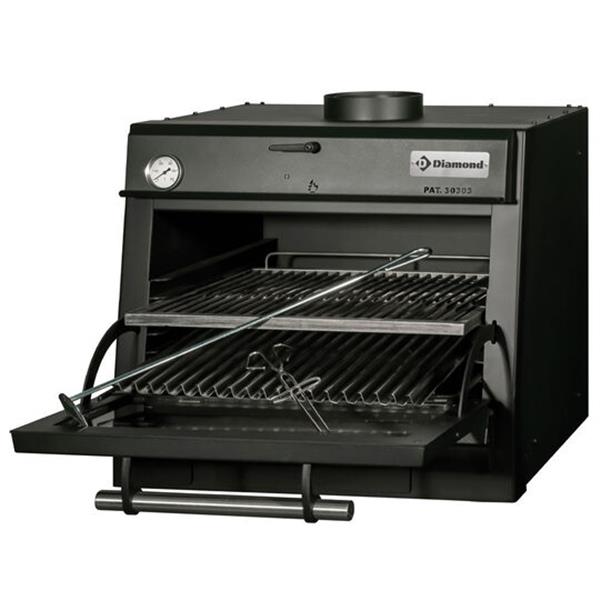 Grote foto houtskooloven bbq gn 1 1 60 kg h zwart diamond cbq 060 bk diversen overige diversen