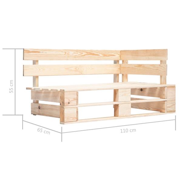 Grote foto vidaxl 6 delige loungeset pallet met kussens ge mpregneerd grenenhout tuin en terras tuinmeubelen