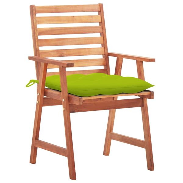 Grote foto vidaxl tuinstoelen 3 st met kussens massief acaciahout tuin en terras tuinmeubelen