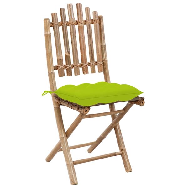 Grote foto vidaxl tuinstoelen 2 st inklapbaar met kussens bamboe tuin en terras tuinmeubelen