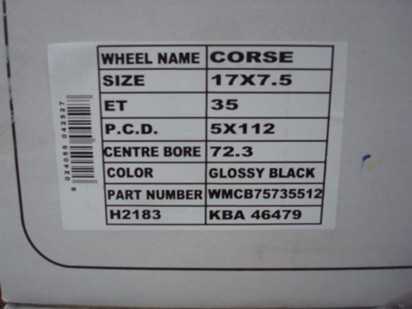 Grote foto 17 inch momo corse black 5x112 auto onderdelen banden en velgen