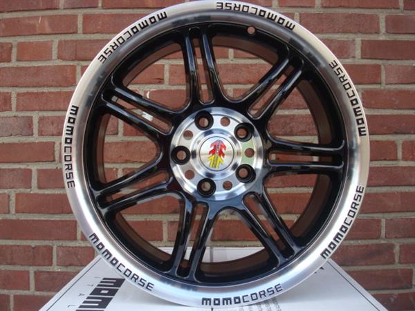 Grote foto 17 inch momo corse black 5x112 auto onderdelen banden en velgen