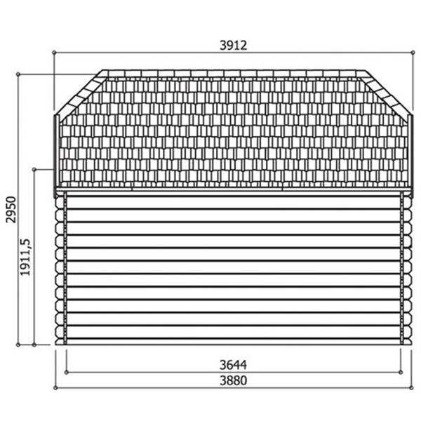 Grote foto tuinhuis blokhut limerick 2980 x 3880mm tuin en terras tuinhuisjes en blokhutten