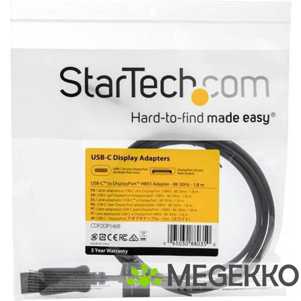 Grote foto startech.com cdp2dp146b video kabel adapter 1 8 m usb c displayport computers en software overige computers en software