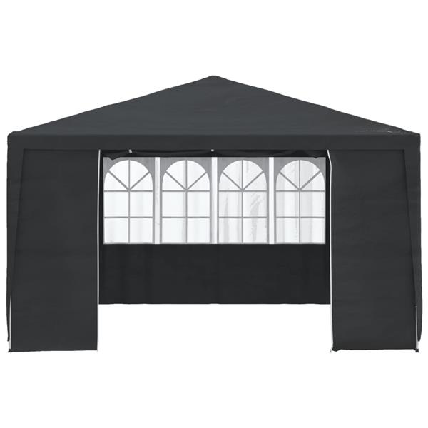 Grote foto vidaxl partytent met zijwanden professioneel 90 g m 4x4 m antraciet tuin en terras overige tuin en terras