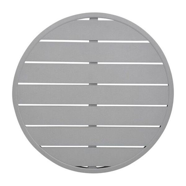 Grote foto bolero aluminium tafelblad rond lichtgrijs 580mm gastronoble fx038 diversen overige diversen