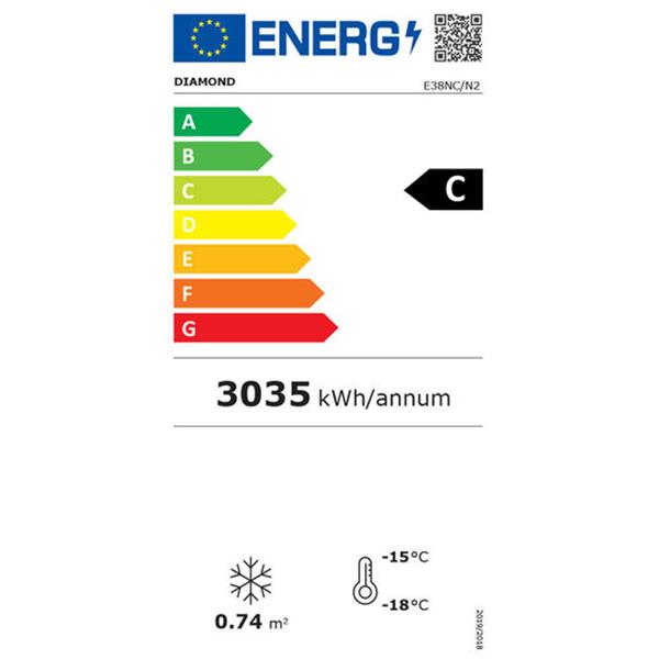 Grote foto statische geventileerde negatieve t amp 176 vitrine 380 liter met lichtbak diamond e38nc n2 diversen overige diversen