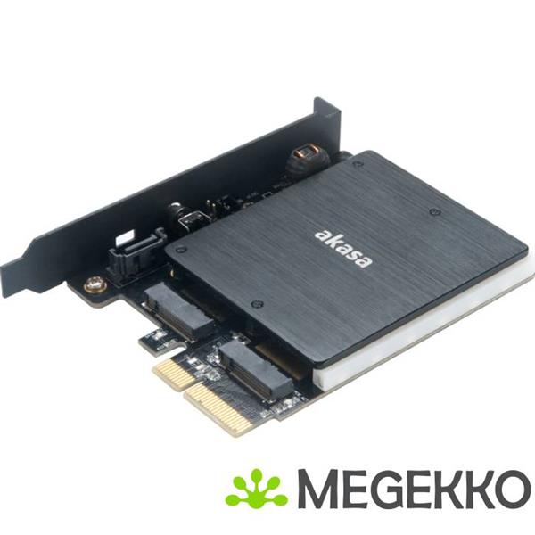 Grote foto akasa m.2 pci e sata rgb led computers en software netwerkkaarten routers en switches