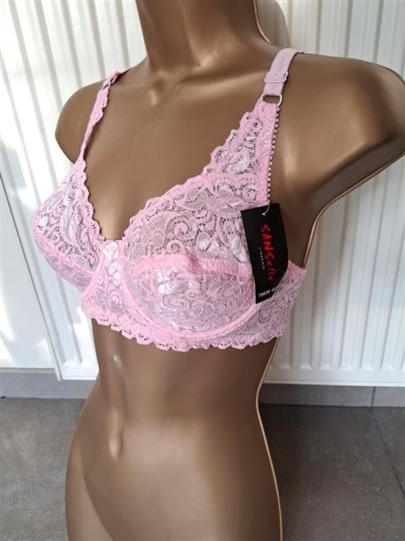 Grote foto elegante roze bh volledig in kant 75d en 85d kleding dames ondergoed en lingerie