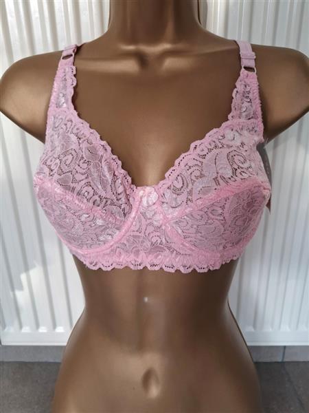 Grote foto elegante roze bh volledig in kant 75d en 85d kleding dames ondergoed en lingerie