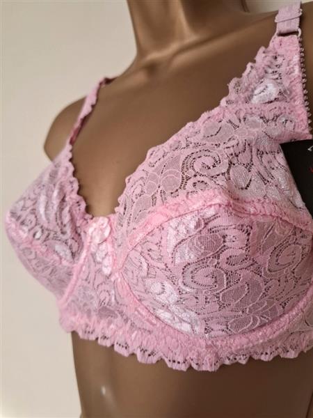 Grote foto elegante roze bh volledig in kant 75d en 85d kleding dames ondergoed en lingerie