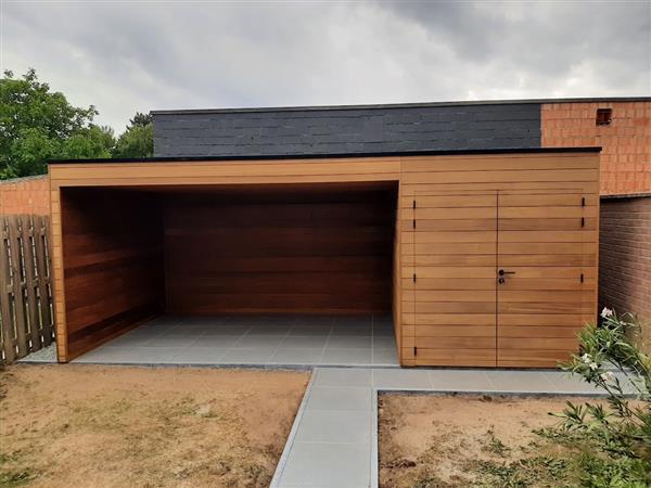 Grote foto maatwerk strakke modern houten bijgebouw viva tuin en terras tuinhuisjes en blokhutten