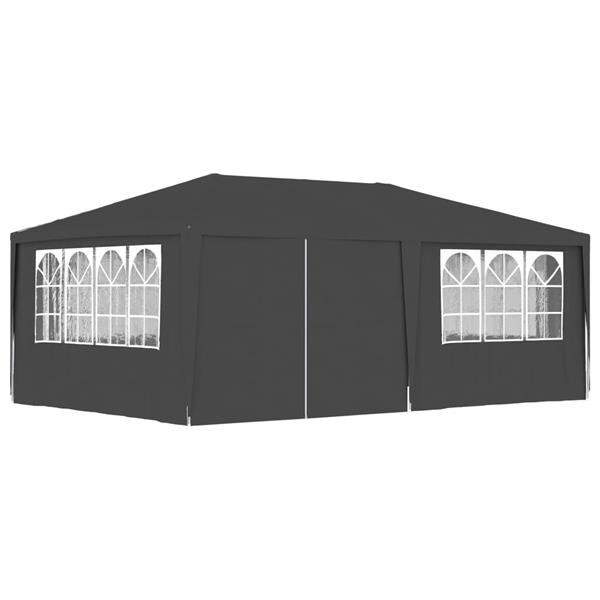 Grote foto vidaxl partytent met zijwanden professioneel 90 g m 4x6 m antraciet tuin en terras overige tuin en terras