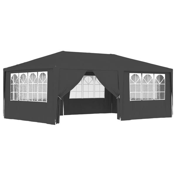 Grote foto vidaxl partytent met zijwanden professioneel 90 g m 4x6 m antraciet tuin en terras overige tuin en terras