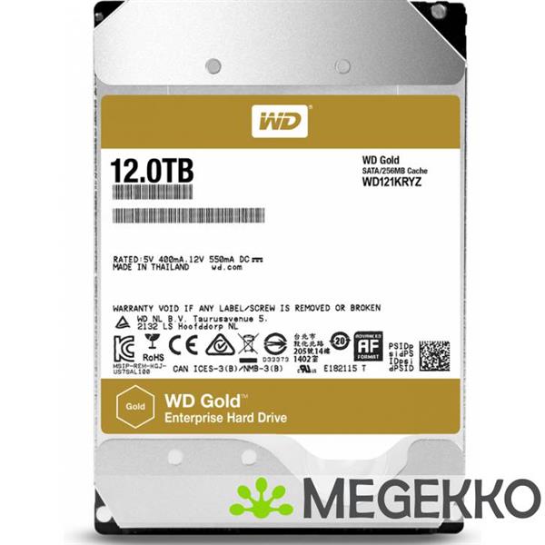 Grote foto wd hdd 3.5 12tb s ata3 wd121kryz gold computers en software overige computers en software