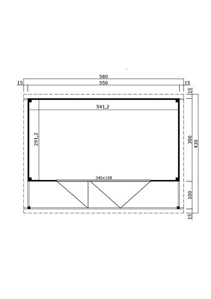 Grote foto tuinhuis blokhut liverpool 3 550x300 cm tuin en terras tuinhuisjes en blokhutten