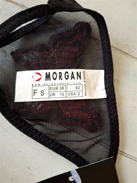 Grote foto zwarte doorzichtige string van morgan small kleding dames ondergoed en lingerie merkkleding