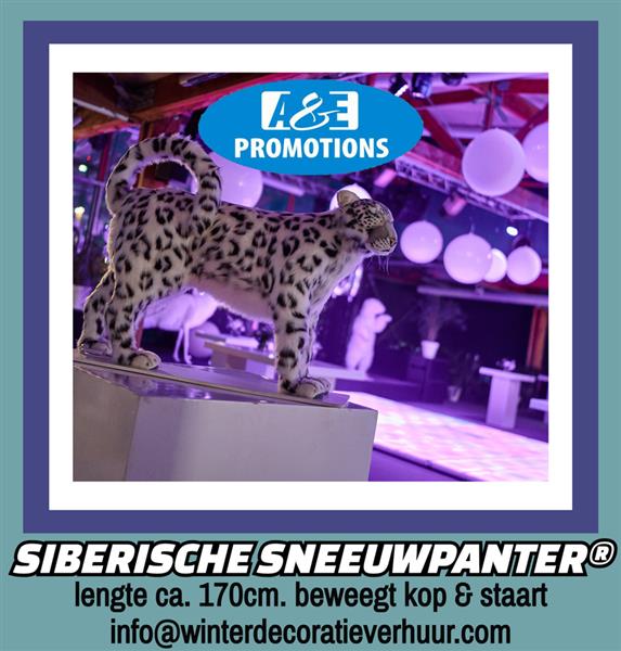 Grote foto sneeuwpop bewegend sneeuwpanter animatronic hobby en vrije tijd overige