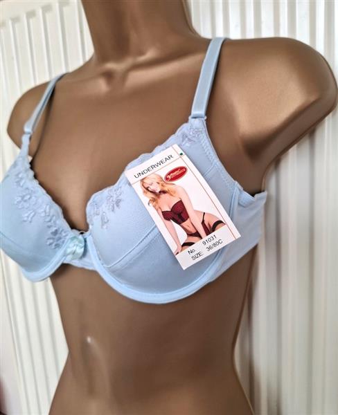 Grote foto zachtblauwe voorgevormde bh 80b kleding dames ondergoed en lingerie