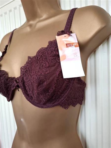 Grote foto bh in prachtige aubergine kant 70b en 75b kleding dames ondergoed en lingerie merkkleding