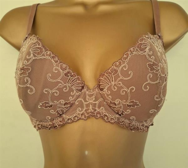 Grote foto chique bh in prachtige mokka kleurige kant 80c kleding dames ondergoed en lingerie