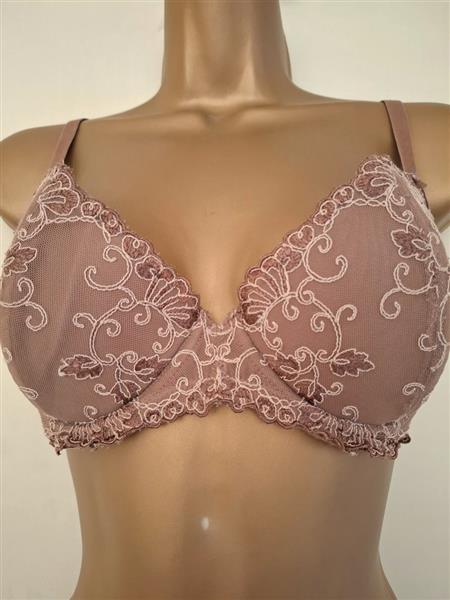 Grote foto chique bh in prachtige mokka kleurige kant 80c kleding dames ondergoed en lingerie