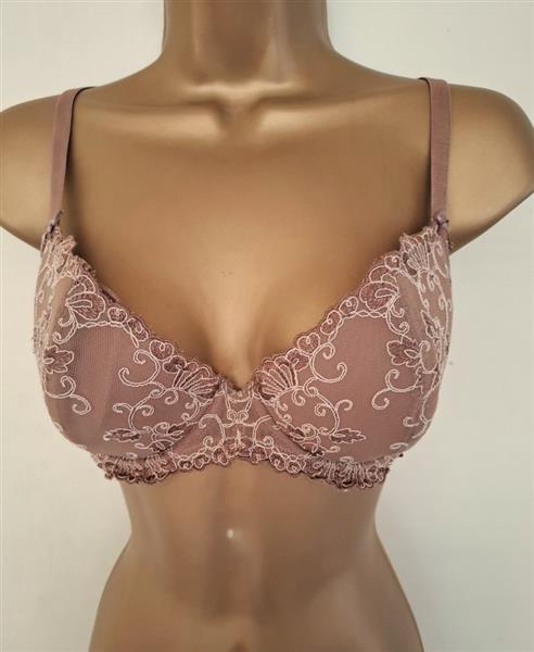 Grote foto chique bh in prachtige mokka kleurige kant 80c kleding dames ondergoed en lingerie