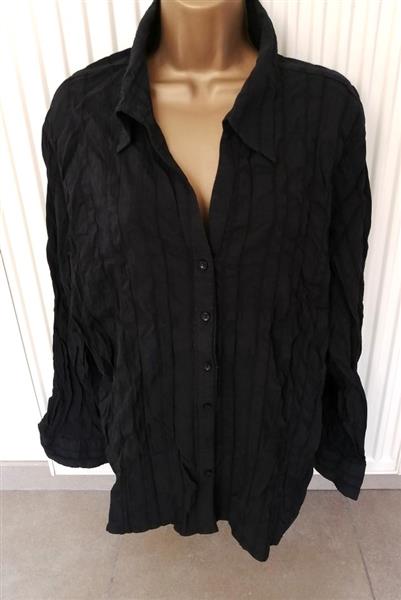 Grote foto zwarte blouse in superleuke stof xxl 52 54 kleding dames grote maten