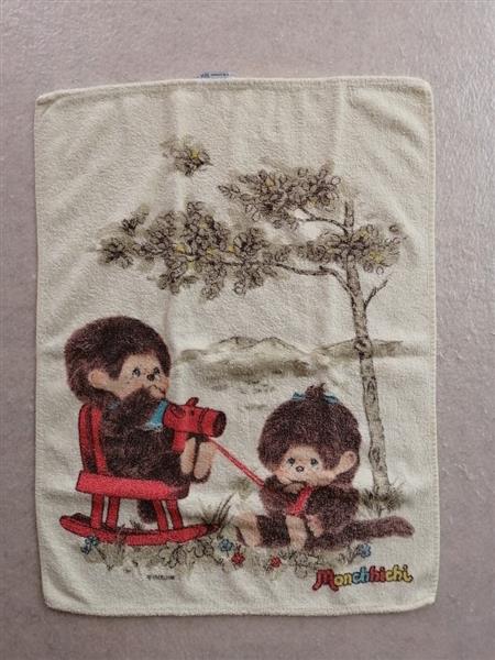 Grote foto vintage originele monchhichi handdoek 1975 verzamelen beren