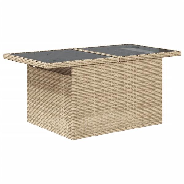 Grote foto vidaxl 6 delige loungeset met kussens poly rattan beige tuin en terras tuinmeubelen