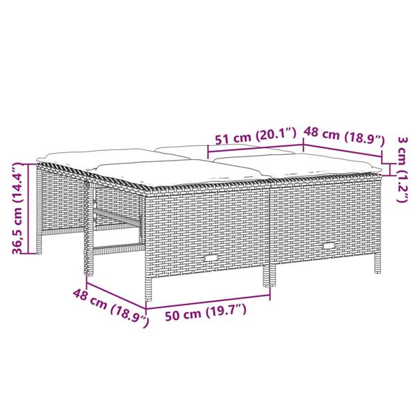 Grote foto vidaxl 5 delige loungeset met kussens poly rattan bruin tuin en terras tuinmeubelen