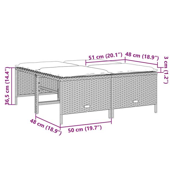 Grote foto vidaxl 5 delige loungeset met kussens poly rattan beige tuin en terras tuinmeubelen