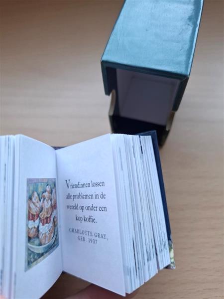 Grote foto vintage mini boekje met hoes voor een vriendin boeken gedichten en po zie