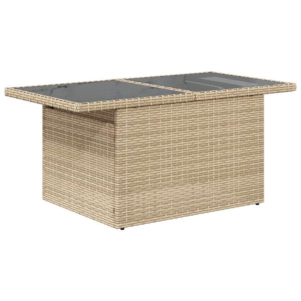 Grote foto vidaxl 6 delige loungeset met kussens poly rattan beige tuin en terras tuinmeubelen