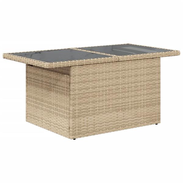 Grote foto vidaxl 5 delige loungeset met kussens poly rattan beige tuin en terras tuinmeubelen